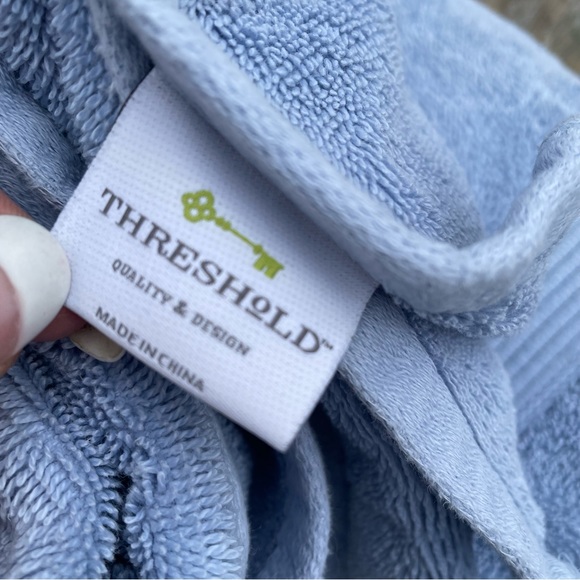 Threshold Bath Threshold 0 Cotton Light Blue 2 Bath Towels Set